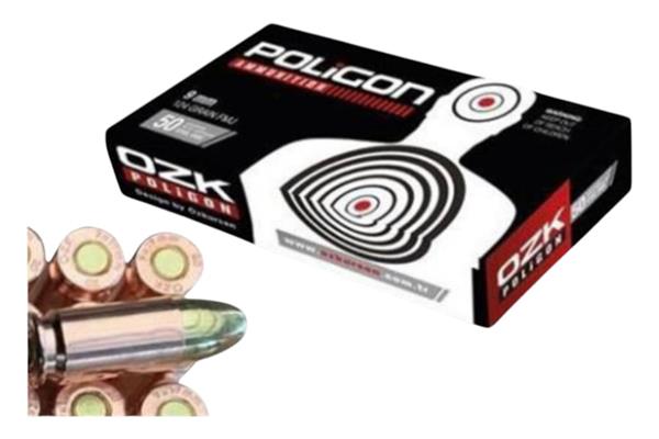 ÖZKURSAN POLİGON 9X19 9MM TABANCA MERMİSİ 1000 ADET